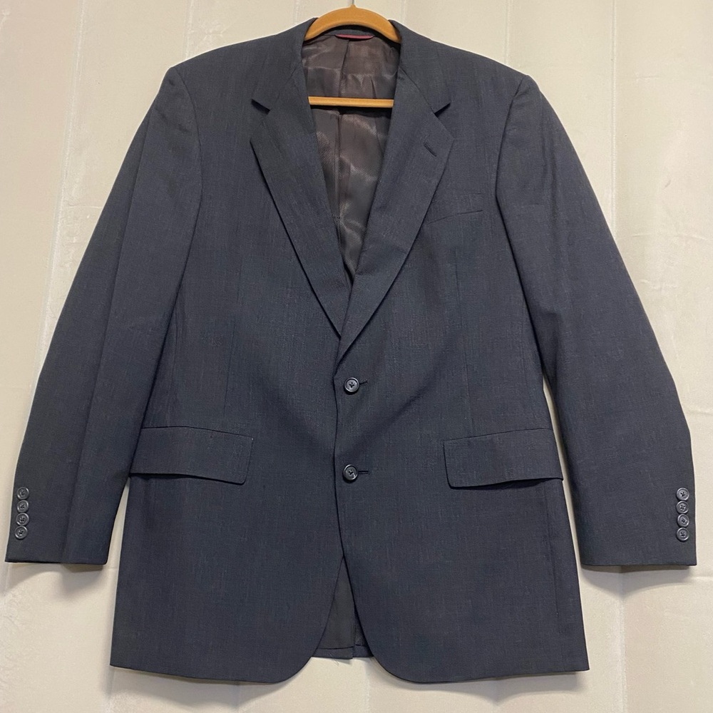 Hart Schaffner Marx Men’s Blazer Jacket Sports Coat Silver Trumpeter 100% Wool